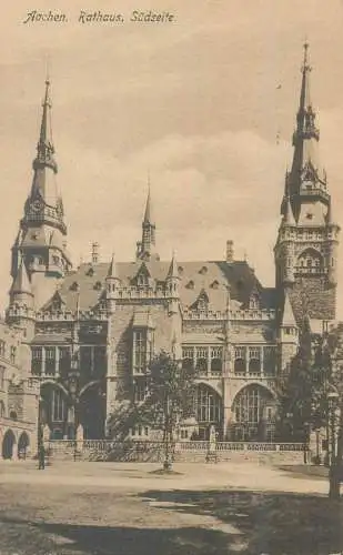 Postcard Germany Aachen rathaus Sudseite