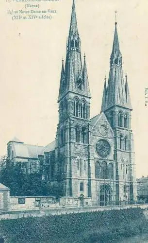 Postcard France Chalons sur Marne eglise Notre Dame en Vaux