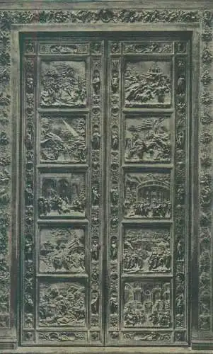 Italy Firenze Porta del Battistero di S Giovanni dettaglio