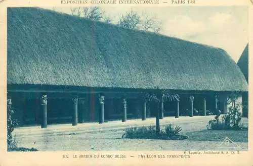France Paris 1931 Exposition Coloniale Internationale Le Jardin du Congo Belge Pavillon des Transports