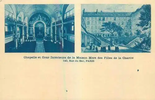 France Paris Chapelle et Cour Interieure del Maison Mere des Filles de la Charite