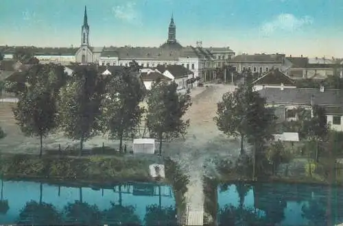 Postcard place to identify bridge and city