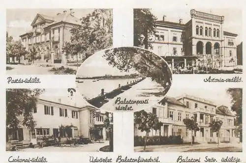 Postcard Hungary Balatonparti reszlet