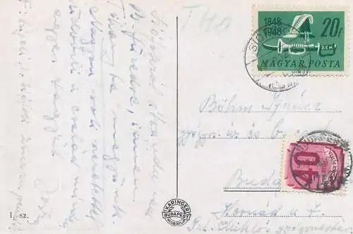 Postcard Hungary Balatonparti reszlet