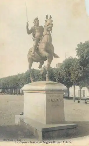 Postcard France Dinan statue de Duguesclin par Fremiet