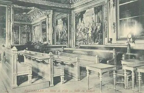 Postcard Belgium Bruxelles hotel de ville