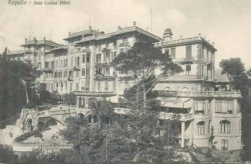 Postcard Italy Rapallo New casino hotel