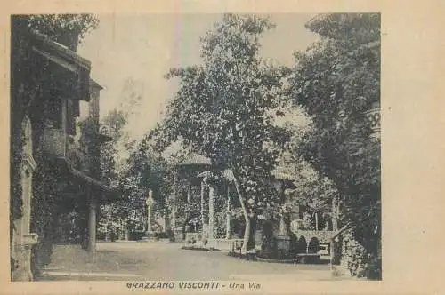Italy Piacenza province Grazzano Visconti una via