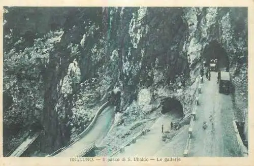 Italy Belluno Il passo di S Subaldo Le gallerie