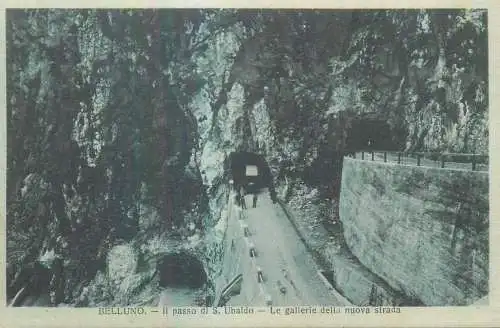 Italy Belluno Il passo di S Ubaldo Le gallerie della nuova strada