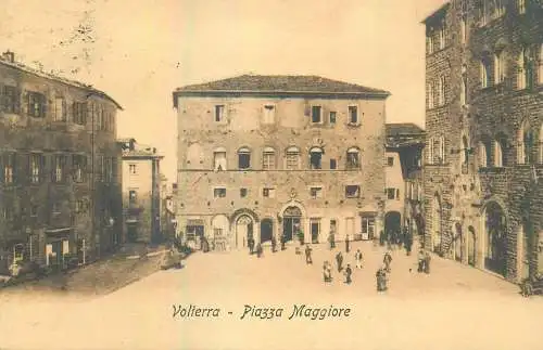 Italy Pisa province Volterra Piazza Maggiore