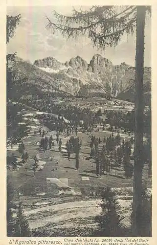 Italy Belluno province L'Aggordino pittoresco. Cima dell'Aufa dalla Val del Biois