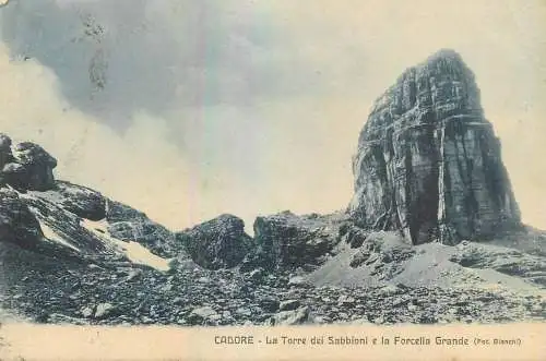 Italy Belluno province Cadore La Torre dei Sabbioni e la Forcella Grande