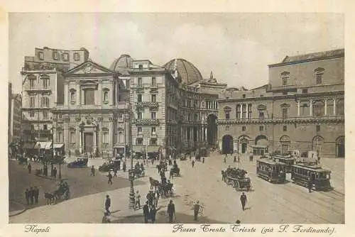 Italy Napoli Piazza Trento Trieste tramway