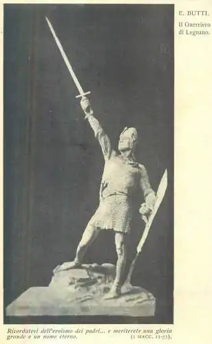 Italy Il Guerriero di Legnano E. Butti sculpture