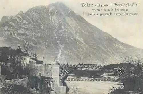 Italy Belluno Il ponte di Ponte nelle Alpi