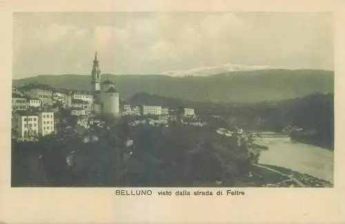 Italy Belluno visto dalla strada di Feltre