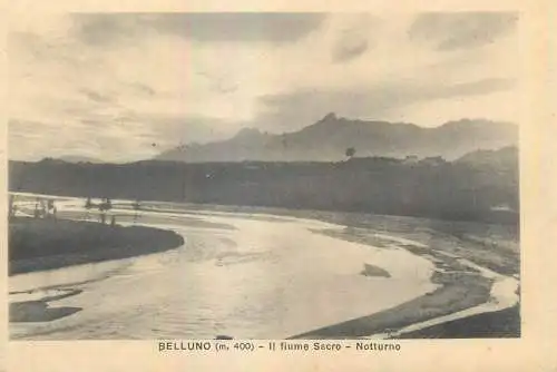 Italy Belluno Il fiume Sacro - Aspetto notturno