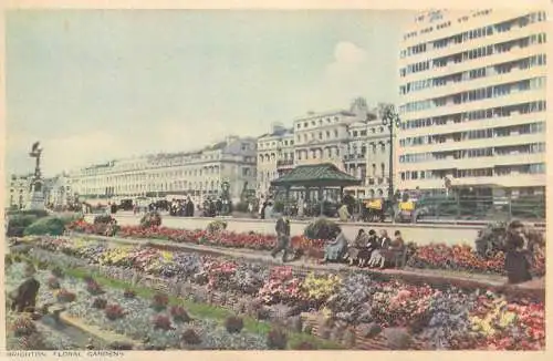 Postcard United Kingdom England Brighton floral gardens