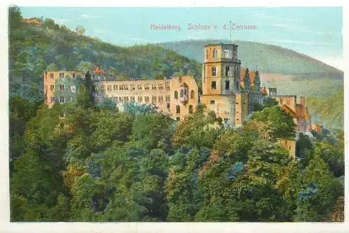 Germany Heidelberg schloss v d Terrasse
