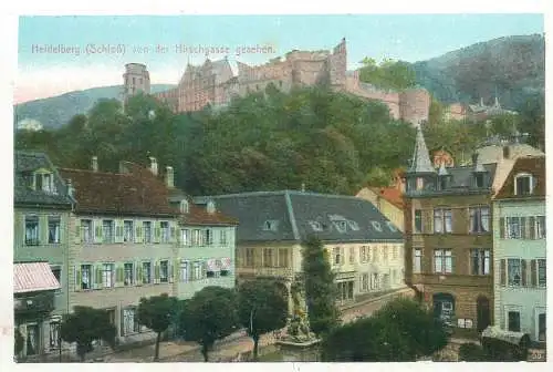 Germany Heidelberg Schloss von der Hirschgasse gesehen