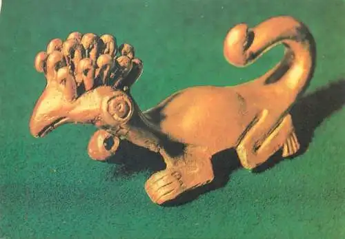 Colombia Bogota Gold Museum Fine Art Postcard Estilo Quimbaya figura zoomorfa
