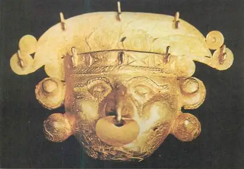 Colombia Bogota Gold Museum Fine Art Postcard Estilo Sinu Cabeza