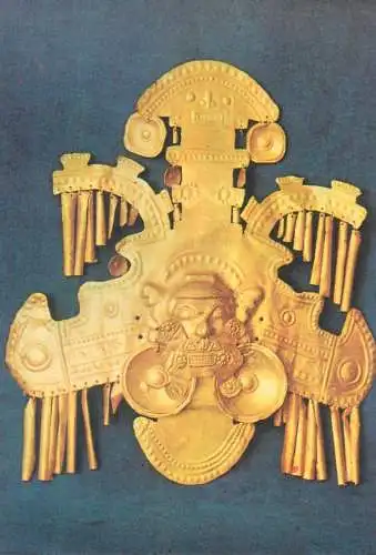 Colombia Bogota Gold Museum Fine Art Postcard Estilo Calima Diadema