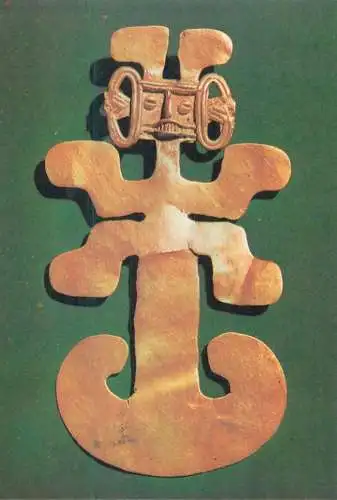 Colombia Bogota Gold Museum Fine Art Postcard Estilo Tairona figura antropomorfa