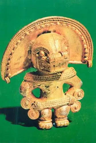 Colombia Bogota Gold Museum Fine Art Postcard Estilo Tairona figura antropomorfa