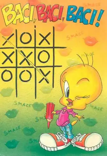 Postcard cartoons Looney Tunes Tweety bird