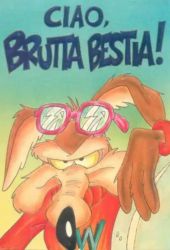 Postcard cartoons Looney Tunes Willie E Coyotte