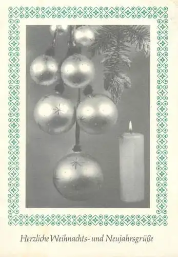 Postcard Germany Herzliche Weihnachts und Neujahrsgrube