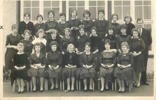 Postcard family social history women group photo
