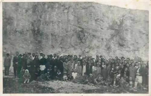 Postcard family social history group photo