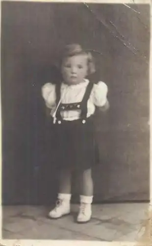 Postcard family social history small girl innocence