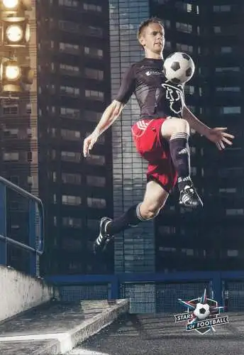 Stars of football trade card printed signature Siem de Jong Shadow man