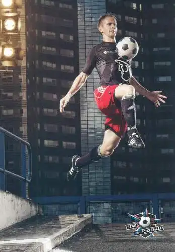 Stars of football trade card printed signature Siem de Jong Shadow man