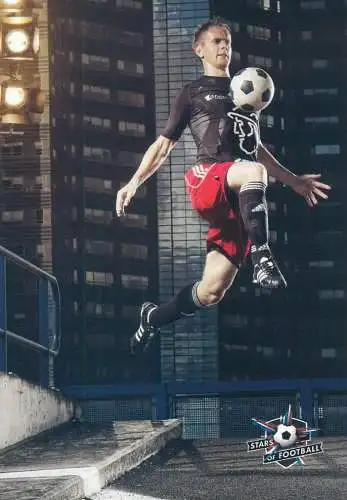 Stars of football trade card printed signature Siem de Jong