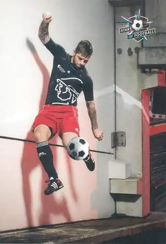 Stars of football trade card printed signature Thed Janssen