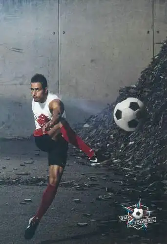 Stars of football trade card printed signature Nacer Chadli the stylist