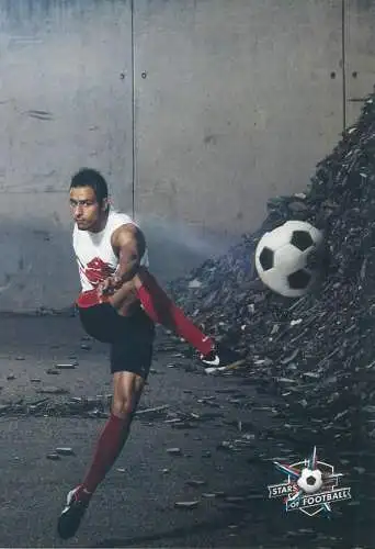 Stars of football trade card printed signature Nacer Chadli