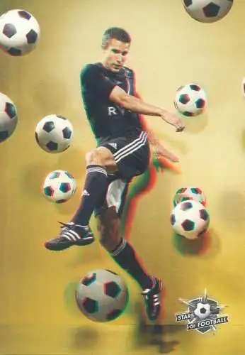 Stars of football trade card printed signature Robin Van Persie the predator