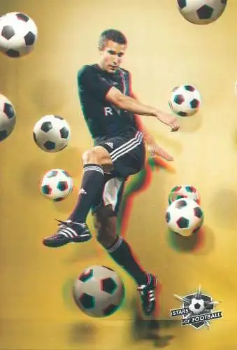 Stars of football trade card printed signature Robin Van Persie