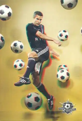 Stars of football trade card printed signature Robin Van Persie