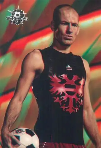 Stars of football trade card printed signature Arjen Robben