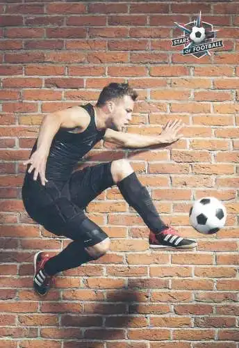 Stars of football trade card printed signature Frank Van Mosselveld