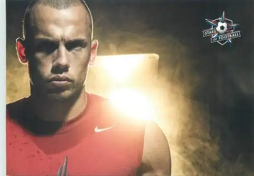 Stars of football trade card printed signature John Heitinga