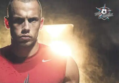 Stars of football trade card printed signature John Heitinga