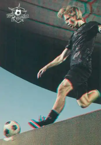 Stars of football trade card printed signature Kees Luyckx